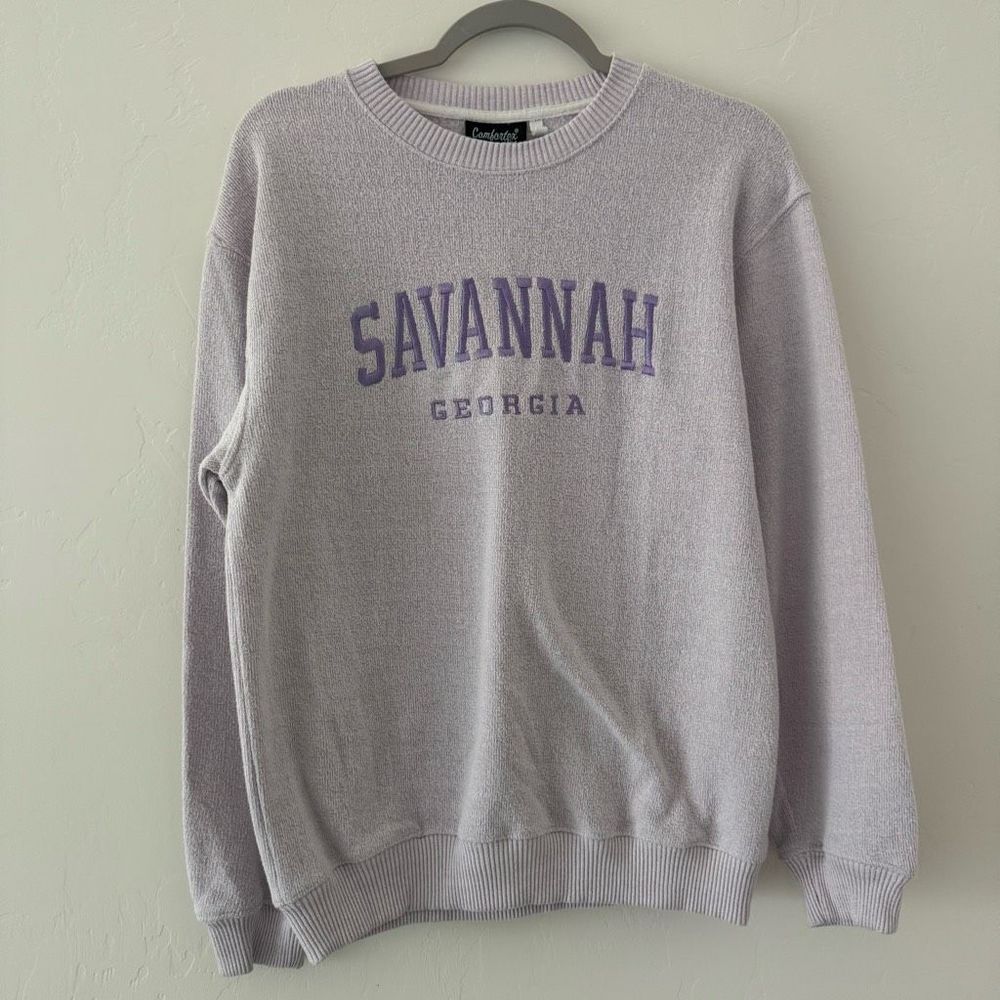 Women’s Savannah Georgie Purple Sweatshirt Crewneck Large